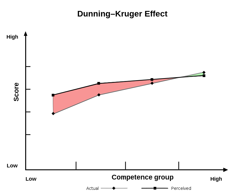 efecto Dunning-kruger, Dunning–Kruger_Effect, Síndrome de Dunning-Kruger, qué es el efecto dunning kruger, efecto dunning kruger ejemplos,cómo evitar caer en el efecto dunning kruger, por qué los tontos se creen tan listos, por qué los ignorantes creen que saben tanto, por qué los tontos están tan convencidos